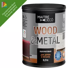 Краска универсальная Maitre Deco Wood&Metal цвет прозрачный 0.9 л Без бренда