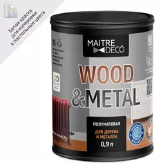 Краска универсальная Maitre Deco Wood&Metal цвет белый 0.9 л Без бренда