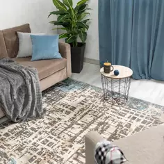 Ковер полипропилен Serenity D730 160x220 см цвет голубой