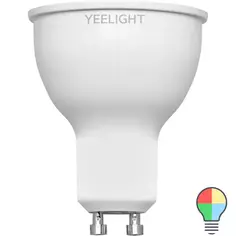 Лампа умная светодиодная Yeelight GU10 200-240 В 5 Вт спот прозрачная 350 лм регулируемый цвет света RGBW для диммера