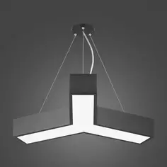 Светильник подвесной светодиодный «Geometria» Igrek 5 м² нейтральный белый свет цвет черный Без бренда