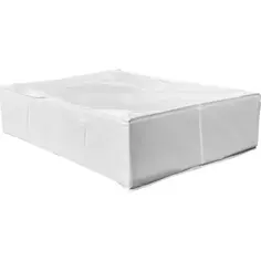 Короб для хранения с крышкой полиэстер 52x72x18 белый Без бренда