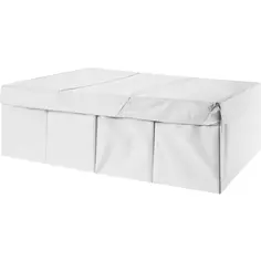 Короб для хранения с крышкой полиэстер 39x55x18 см белый Без бренда