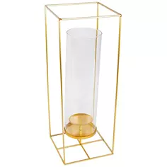 Подсвечник Cube металл 55 см цвет золотой Без бренда