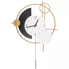 Часы настенные Круги фигурный металл цвет бело-черный бесшумные 48x48.5 см Без бренда
