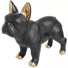 Статуэтка Собака черно-золотая пластик 19.5 см Без бренда