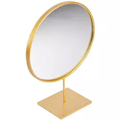 Зеркало для ванной Gold 30 см круглое цвет золотой Без бренда