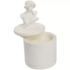 Свеча ароматизированная Богиня музыки ванильно-белая 17 см Без бренда