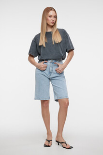 шорты джинсовые женские Шорты-бермуды джинсовые с высокой посадкой Befree