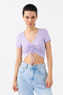 блузка женская Топ-футболка хлопковый с завязками Befree