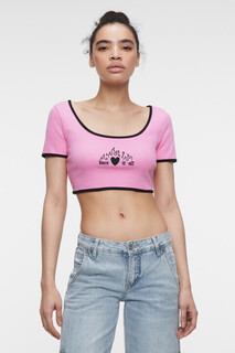футболка женская Топ-футболка хлопковый укороченный с принтом Befree