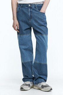 брюки джинсовые мужские Джинсы широкие в стиле пэчворк Befree