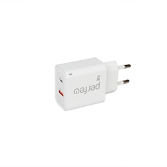 Зарядное устройство Perfeo USB-A + Type-C 30W White I4653