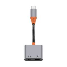 Аксессуар Wiwu LT10 Type-C - Type-C + Jack 3.5mm Grey 6936686407540