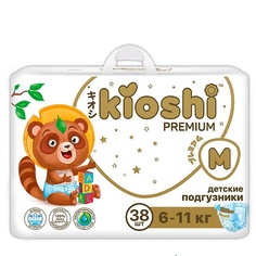 KIOSHI Подгузники KIOSHI Premium Ультратонкие M (6-11 кг) 38.0