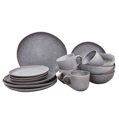 Набор посуды JEWEL Набор столовый Грей 16 предмета керамика