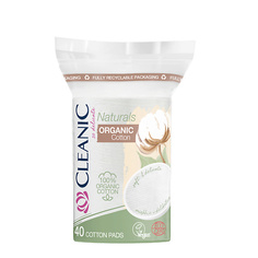 CLEANIC Naturals Organic Cotton Ватные диски гигиенические овал 40.0