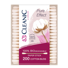 CLEANIC Pure Effect Ватные палочки гигиенические в прямоугольной коробке 200.0