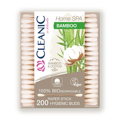 CLEANIC Home Spa Bamboo Ватные палочки гигиенические в бумажной прямоугольной коробке 200.0