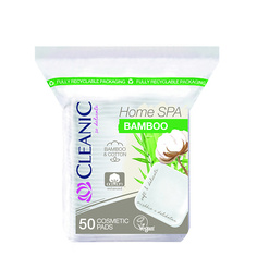 CLEANIC Home Spa Bamboo Ватные диски гигиенические квадратные 50.0