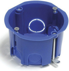 Коробка Ecoplast 44662 установочная для твер. стен D68x45 мм межцентр 71мм, IP20, синий