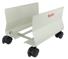 Подставка Buro BU-CS1AL напольная для системного блока на колёсах (металл, светло-серый, 9 - 23 см., до 24 кг)