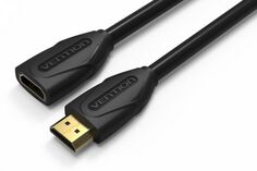 Кабель интерфейсный HDMI удлинитель Vention VAA-B06-B500 High speed v1.4 with Ethernet 19F/19M Black Edition - 5м