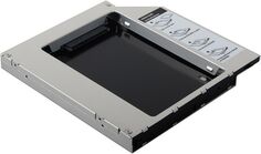 Переходник AgeStar SSMR2S 2.5" Slim DVD-ROM SATA >> 2.5" HDD/SSD SATA (Сменный бокс для апгрейда ноутбуков SATA-SATA металл серебристый)