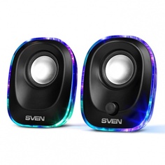 Компьютерная акустика 2.0 Sven 330 SV-014001 чёрный, USB, 2x2,5 Вт (RMS), подсветка