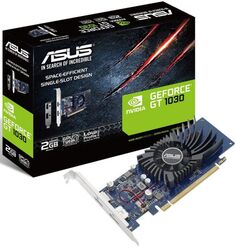 Видеокарта PCI-E ASUS GeForce GT 1030 (GT1030-2G-BRK) 2GB Low Profile GDDR5 64bit 14nm 1228/6008MHz DisplayPort/HDMI RTL