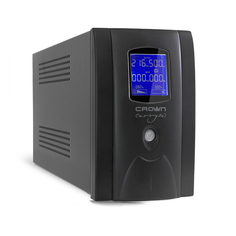Источник бесперебойного питания Crown CMU-SP800EURO LCD USB CM000001871 Line Interactive 800VA480W, 1x12V/9AH, 4*EURO+1*IEC С13 bypass, AVR 140-290V,