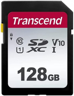 Карта памяти SDXC 128GB Transcend TS128GSDC300S Class 10 U1, V10 300S