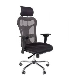 Кресло офисное Chairman 769 7017614 черное (TW-11/N), ткань/сетчатый акрил, до 120 кг