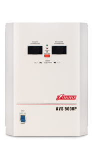 Стабилизатор Powerman AVS-5000P step-type regulator, digital indicators of voltage levels, 5000VA, 110-260V, maximum input current 32A, terminal block