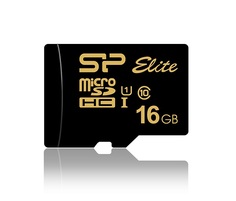 Карта памяти 16GB Silicon Power SP016GBSTHBU1V1GSP microSDHC, 14.7 GIB Class 10 UHS-1 85 МБ/с