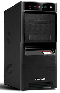 Корпус ATX Crown CMC-SM164 CM000001158 черный, без БП, 2*USB 2.0, audio
