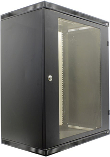 Шкаф настенный 19", 15U NT WALLBOX LIGHT 15-63 B 176977 черный, 600*350, дверь стекло-металл