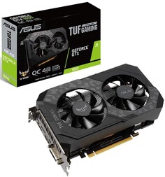 Видеокарта PCI-E ASUS GeForce GTX 1650 TUF GAMING OC (TUF-GTX1650-O4GD6-GAMING) 4GB GDDR6 128bit 12nm 1410/12000MHz DVI-D/HDMI/DP RTL