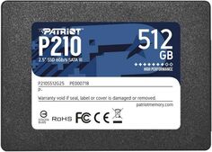 Накопитель SSD 2.5 Patriot Memory P210S512G25 P210 512GB SATA 6Gb/s 3D TLC 520/430MB/s IOPS 50K/50K 7mm