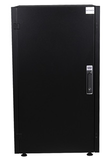 Шкаф напольный 19", 22U Datarex DR-710131 телекоммуникационный 600х1000, передняя дверь металл, задняя стенка сплошная, металл, черный