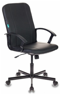 Кресло офисное Бюрократ CH-551 цвет черный, Leather Black искусственная кожа крестовина металл черный