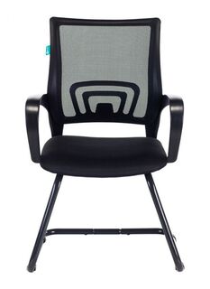 Кресло офисное Бюрократ CH-695N-AV цвет черный TW-01, сиденье черное TW-11 сетка/ткань, полозья металл черный
