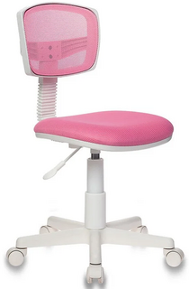 Кресло детское Бюрократ CH-W299 цвет розовый TW-06A TW-13A крестовина пластик белый