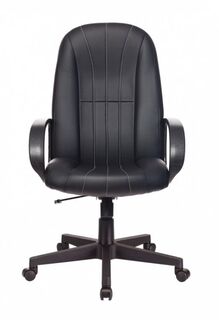 Кресло офисное Бюрократ T-898AXSN руководителя, черный Leather Black искусственная кожа крестовина пластик