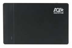 Внешний корпус AgeStar 31UB2P3C (BLACK) для 2.5" SATA, USB 3.1, пластик, черный