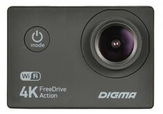 Видеорегистратор автомобильный Digma FreeDrive Action 4K WiFi FDAC4W черный (1132275)