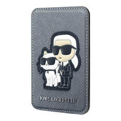 Картхолдер Karl Lagerfeld Stand Saffiano NFT Choupette серый