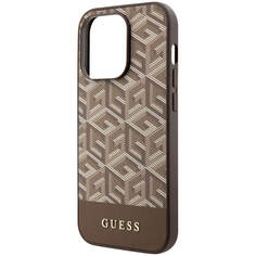 Чехол Guess для iPhone 15 Pro Max G Cube Hard MagSafe коричневый