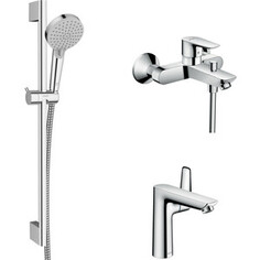 Комплект смесителей Hansgrohe Talis E с душевым гарнитуром, хром (71740000, 71754000, 26275000)