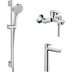 Комплект смесителей Hansgrohe Talis E с душевым гарнитуром, хром (71740000, 71717000, 26275000)